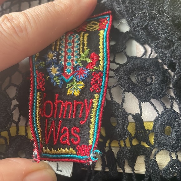 Johnny Was black boho lace cardigan jacket size large - Picture 12 of 12